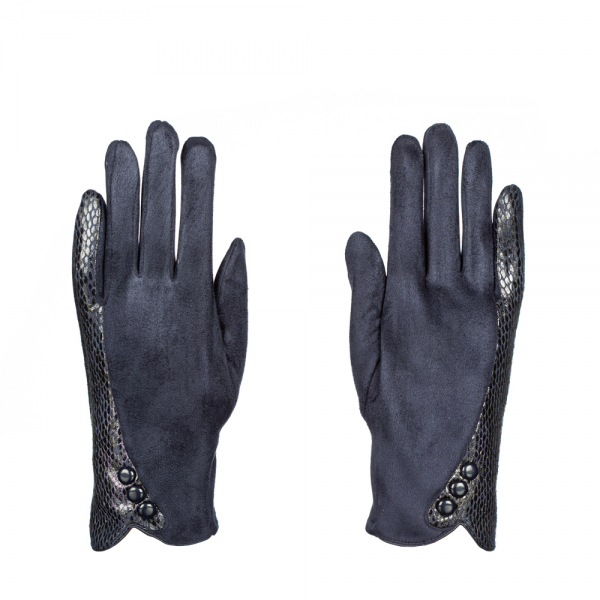 Дамски ръкавици Pina син цвят, 3 - Kalapod.bg
